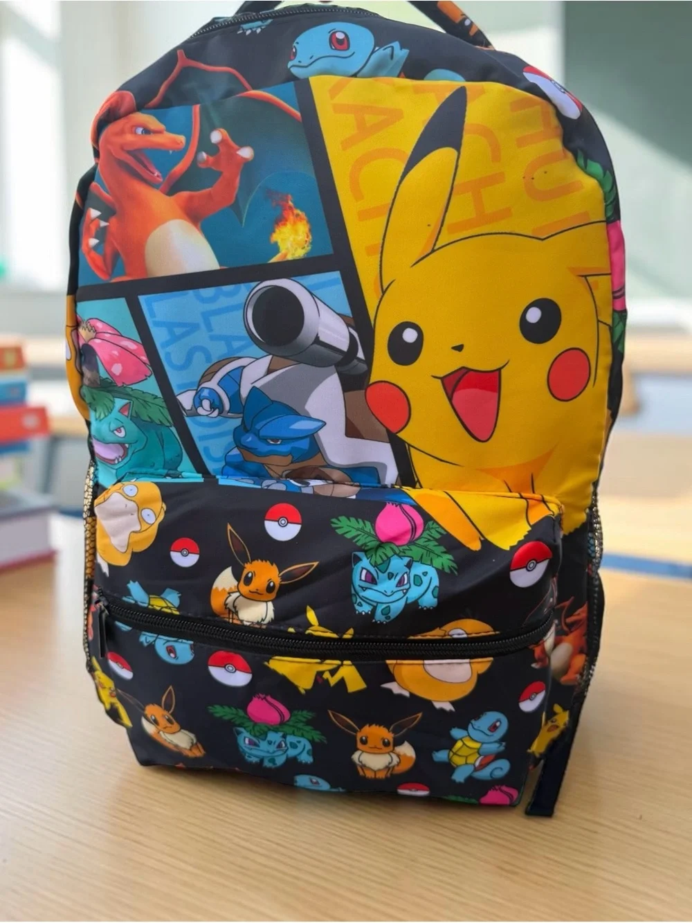 Pikachu & Pokémon Character Kids Backpack - Yellow/Black